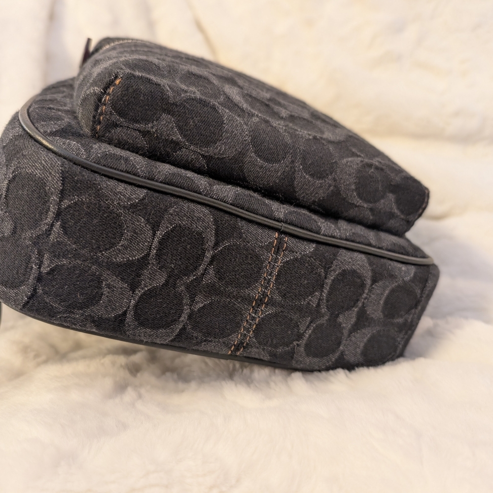 Coach Denim Backpack Signature C Black & Gray NWT Unisex - Picture 6 of 10